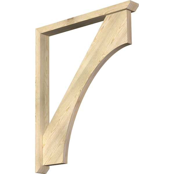 Ekena Millwork Westlake Slat Rough Sawn Bracket w/ Offset Brace, Douglas Fir, 4"W x 36"D x 44"H BKT0402X36X44WTL06RDF - main